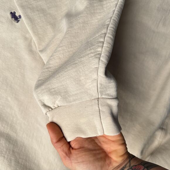 Vintage‎ 90s Disney Sweatshirt Men's Large Beige Athletic Mickey Mouse 4936 - Picture 9 of 14